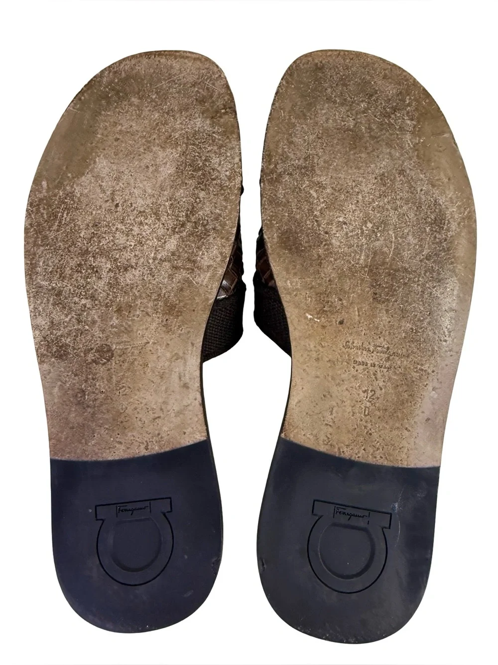 SALVATORE FERRAGAMO MENS SANDALS IN CHOCOLATE BROWN
